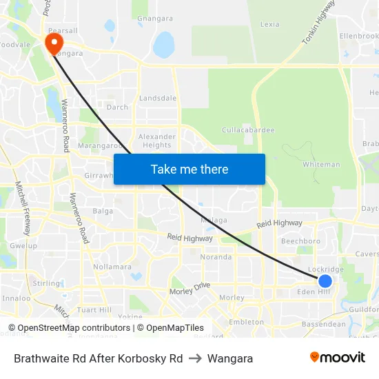 Brathwaite Rd After Korbosky Rd to Wangara map