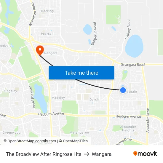 The Broadview   After Ringrose Hts to Wangara map