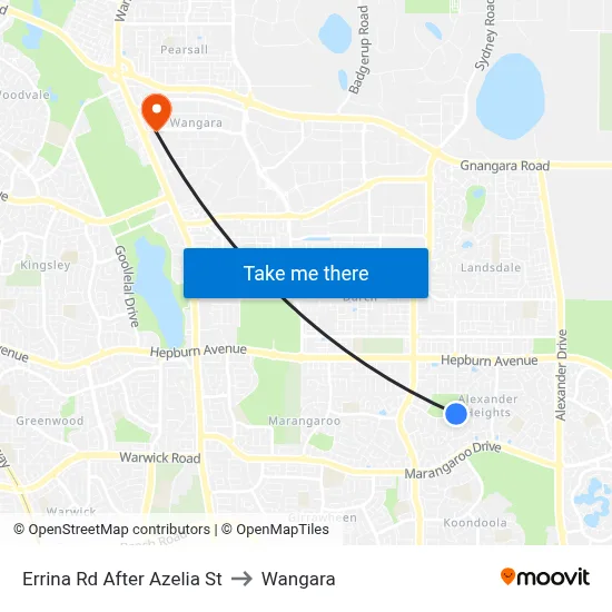 Errina Rd After Azelia St to Wangara map
