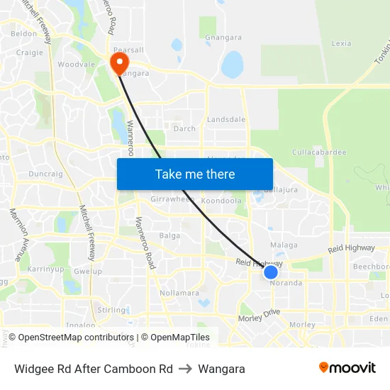 Widgee Rd After Camboon Rd to Wangara map