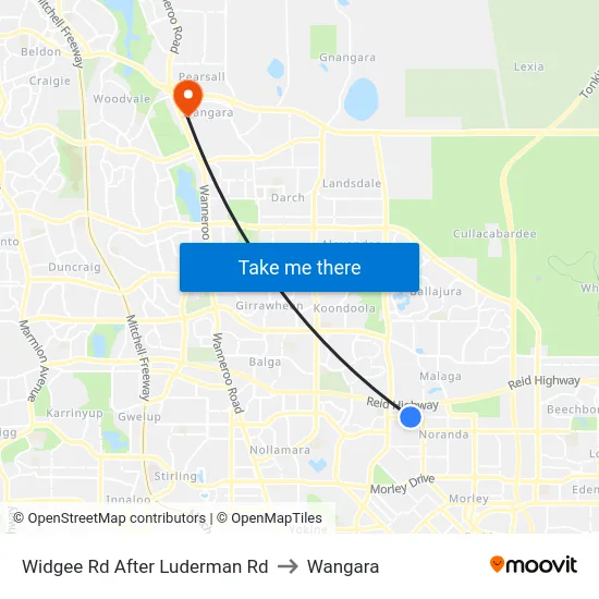 Widgee Rd After Luderman Rd to Wangara map