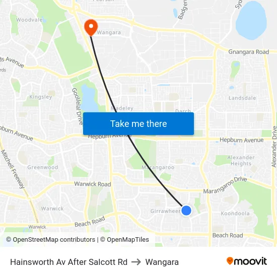 Hainsworth Av After Salcott Rd to Wangara map