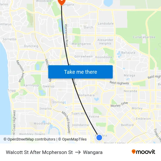 Walcott St After Mcpherson St to Wangara map