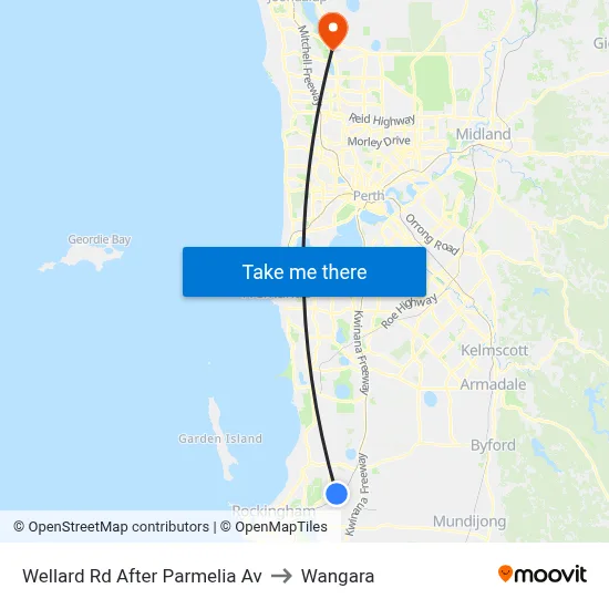 Wellard Rd After Parmelia Av to Wangara map