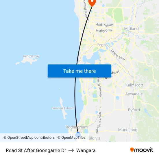 Read St After Goongarrie Dr to Wangara map