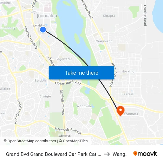 Grand Bvd Grand Boulevard Car Park Cat Id 27 to Wangara map
