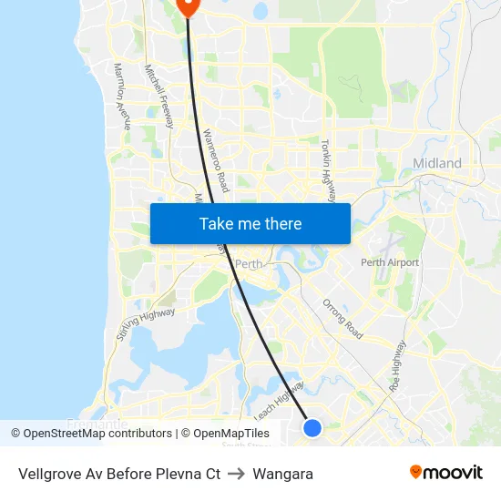 Vellgrove Av Before Plevna Ct to Wangara map