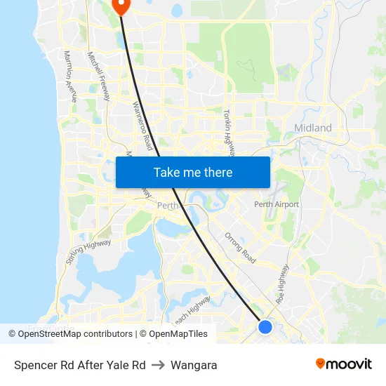 Spencer Rd After Yale Rd to Wangara map