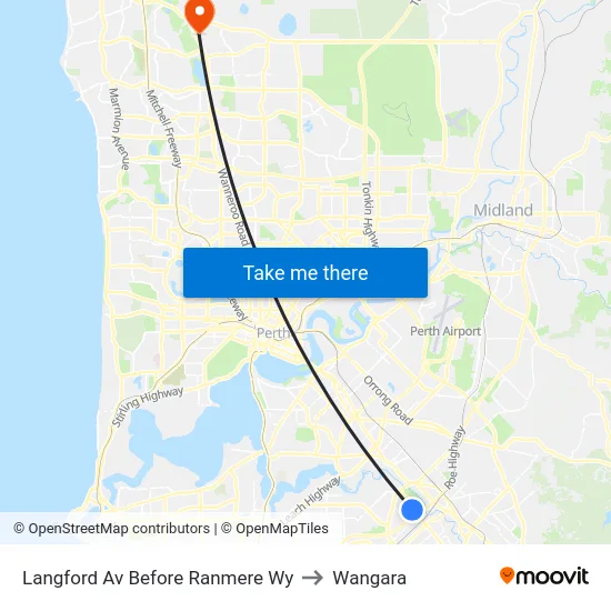 Langford Av Before Ranmere Wy to Wangara map