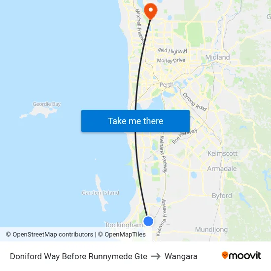 Doniford Way Before Runnymede Gte to Wangara map