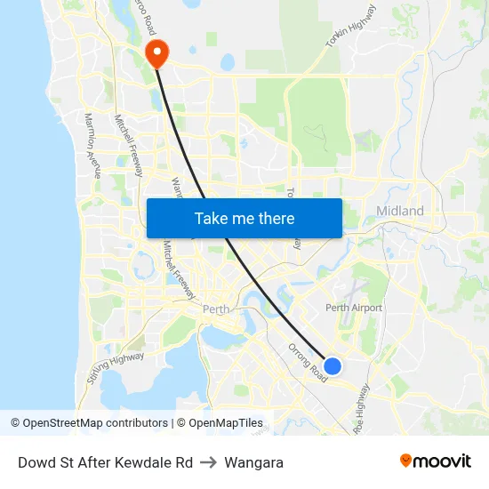 Dowd St After Kewdale Rd to Wangara map