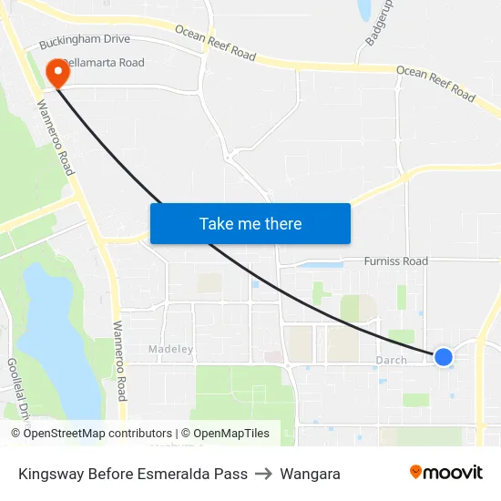Kingsway   Before Esmeralda Pass to Wangara map