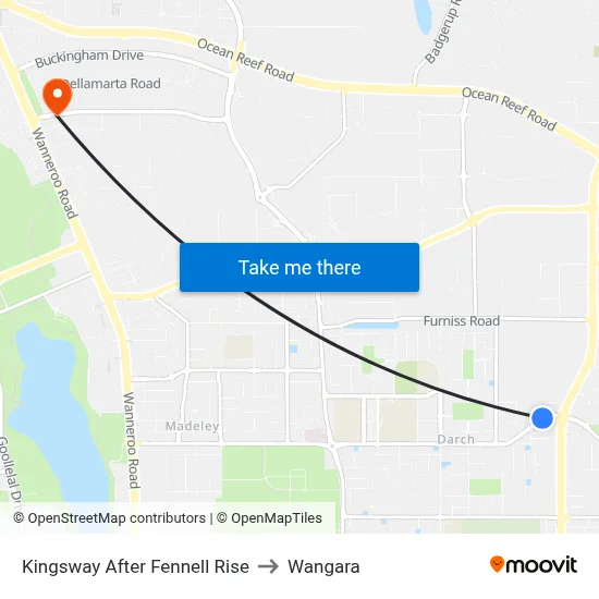 Kingsway   After Fennell Rise to Wangara map