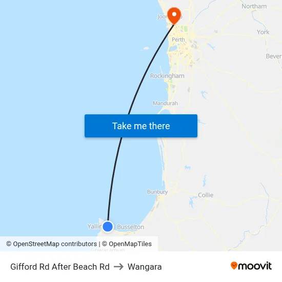 Gifford Rd After Beach Rd to Wangara map