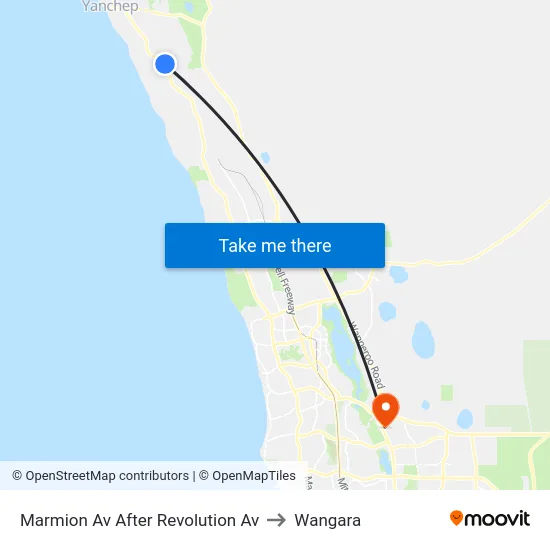 Marmion Av After Revolution Av to Wangara map