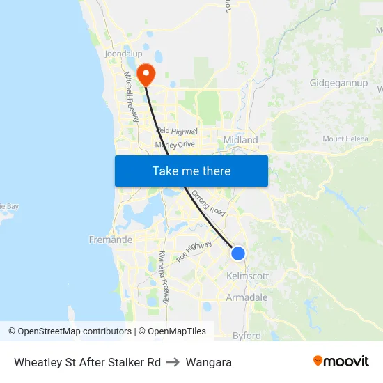 Wheatley St After Stalker Rd to Wangara map