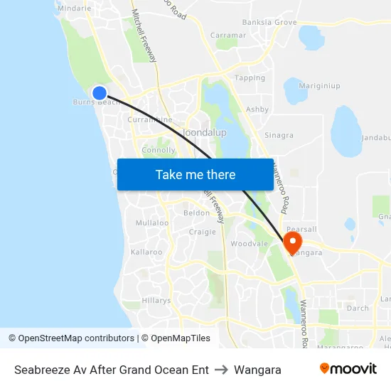Seabreeze Av After Grand Ocean Ent to Wangara map