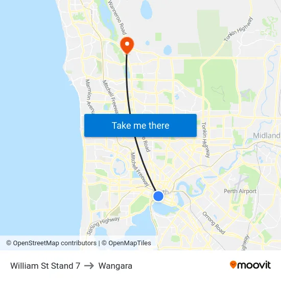 William St Stand 7 to Wangara map