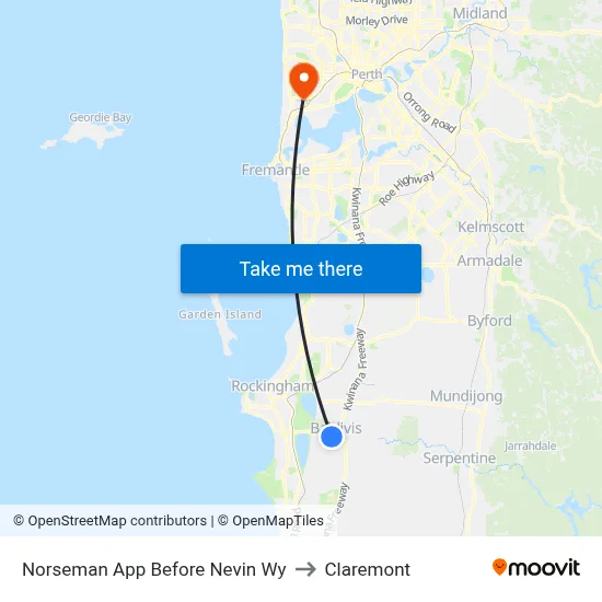 Norseman App Before Nevin Wy to Claremont map
