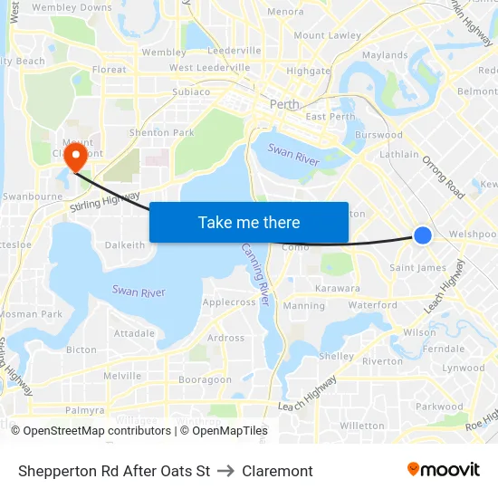 Shepperton Rd After Oats St to Claremont map