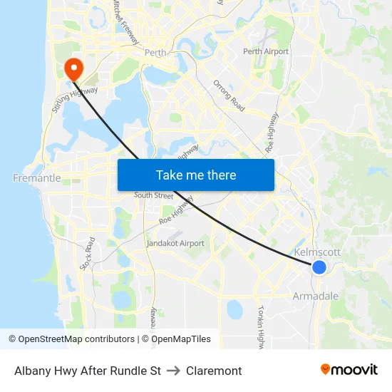 Albany Hwy After Rundle St to Claremont map