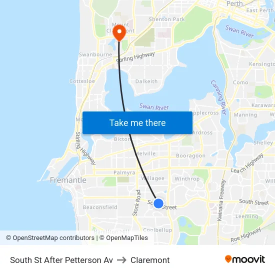 South St After Petterson Av to Claremont map
