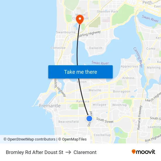 Bromley Rd After Doust St to Claremont map