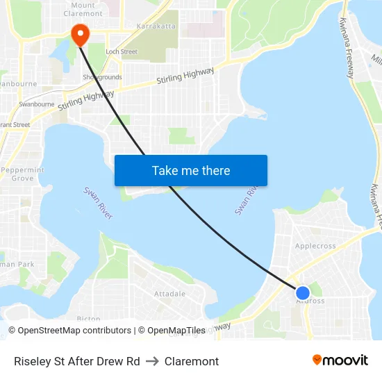 Riseley St After Drew Rd to Claremont map