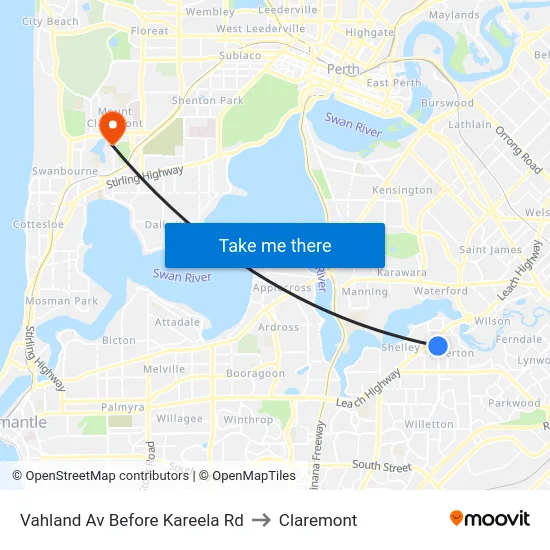 Vahland Av Before Kareela Rd to Claremont map