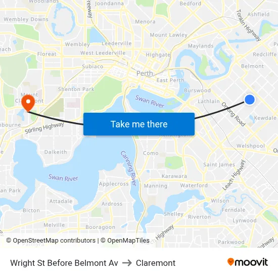 Wright St Before Belmont Av to Claremont map