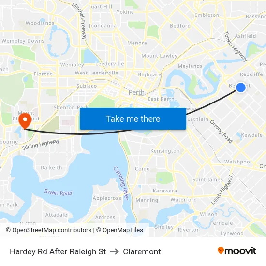Hardey Rd After Raleigh St to Claremont map