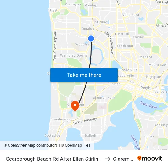 Scarborough Beach Rd After Ellen Stirling Bvd to Claremont map