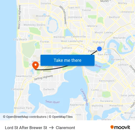 Lord St After Brewer St to Claremont map