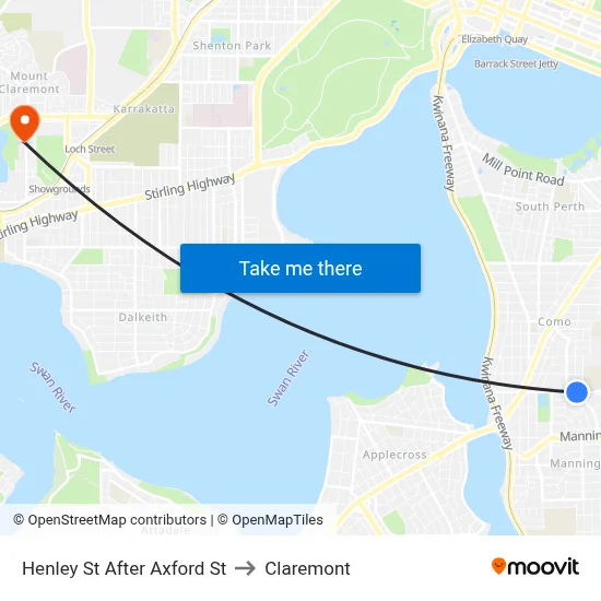 Henley St After Axford St to Claremont map