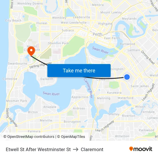 Etwell St After Westminster St to Claremont map