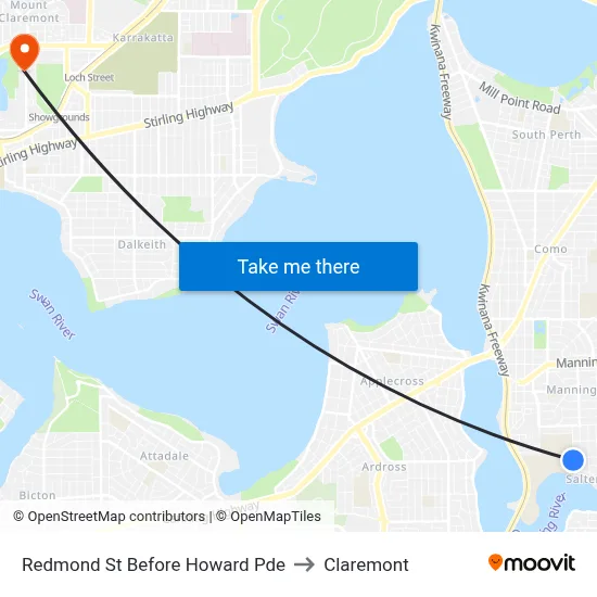 Redmond St Before Howard Pde to Claremont map