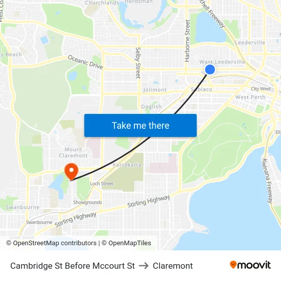 Cambridge St Before Mccourt St to Claremont map