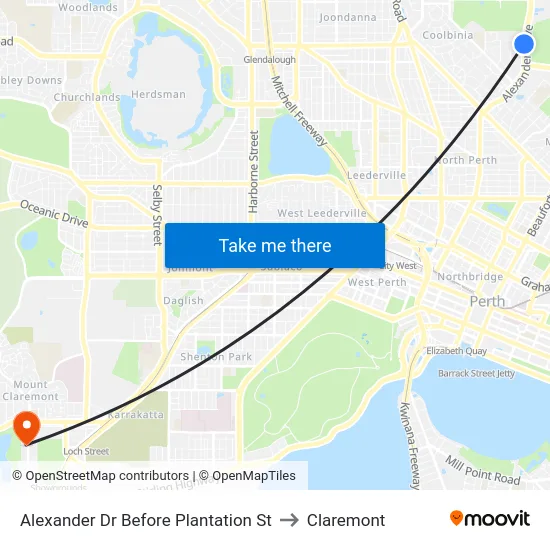 Alexander Dr Before Plantation St to Claremont map