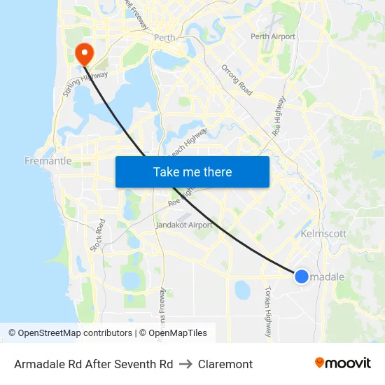 Armadale Rd After Seventh Rd to Claremont map