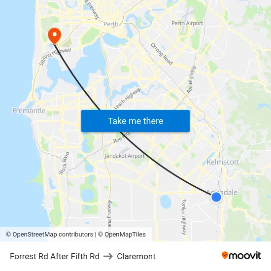 Forrest Rd After Fifth Rd to Claremont map