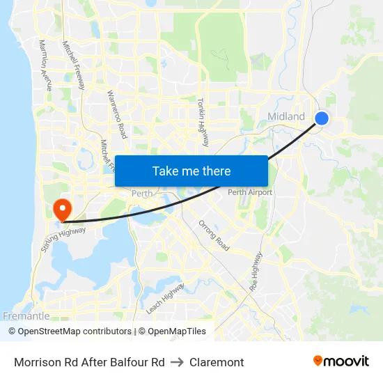 Morrison Rd After Balfour Rd to Claremont map