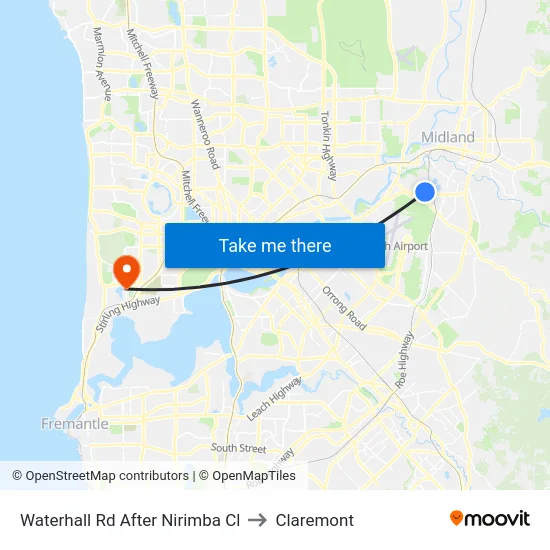 Waterhall Rd After Nirimba Cl to Claremont map