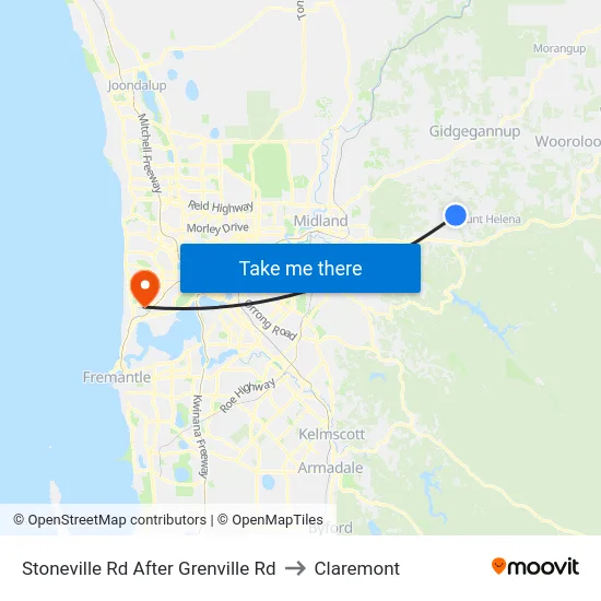 Stoneville Rd After Grenville Rd to Claremont map