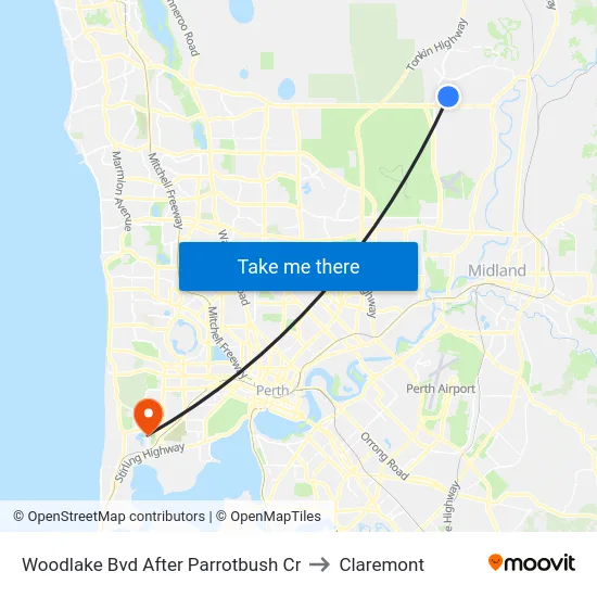 Woodlake Bvd After Parrotbush Cr to Claremont map