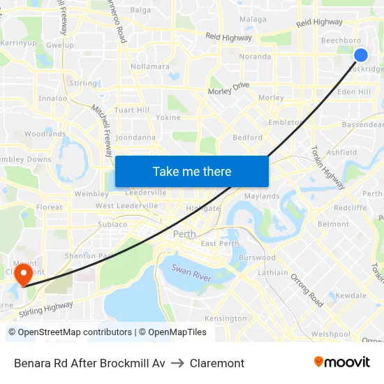 Benara Rd After Brockmill Av to Claremont map