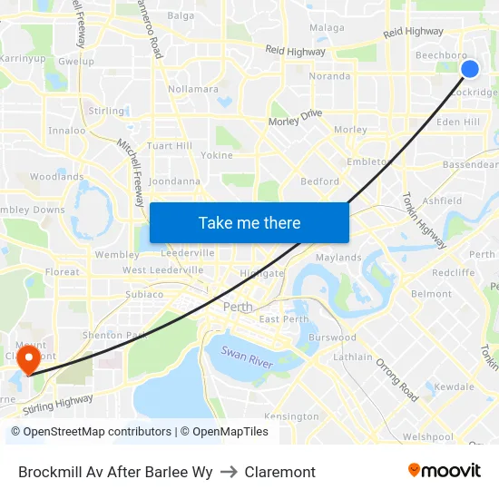 Brockmill Av After Barlee Wy to Claremont map