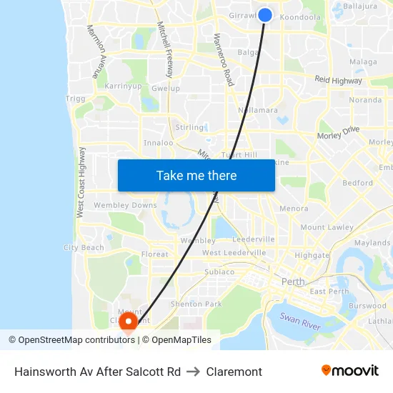 Hainsworth Av After Salcott Rd to Claremont map