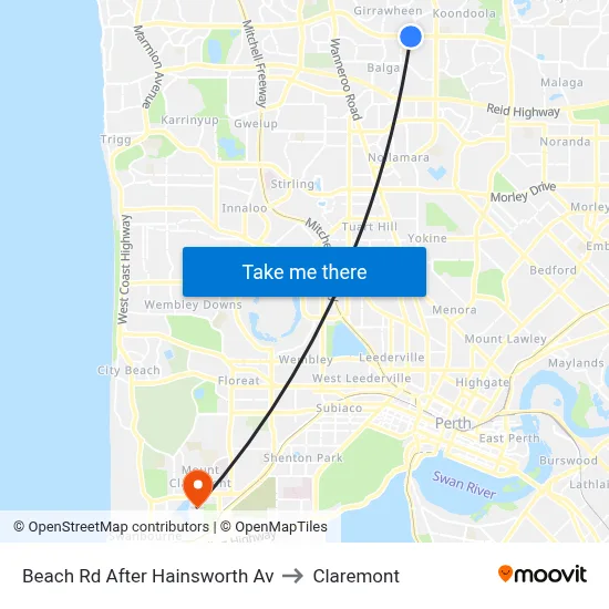 Beach Rd After Hainsworth Av to Claremont map