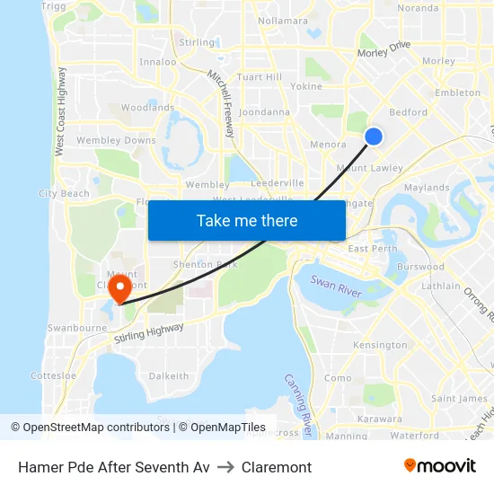 Hamer Pde After Seventh Av to Claremont map
