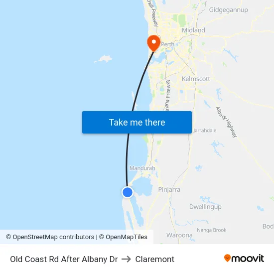 Old Coast Rd After Albany Dr to Claremont map
